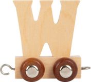Small Foot - Houten Lettertrein - W - 12 stuks