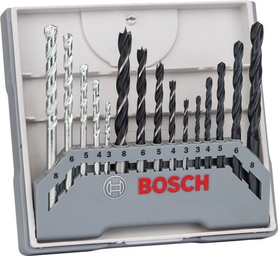 Bosch Bosch borenset - 15 delig bestaande uit 5 metaalboren, 5 steenboren en 5 houtboren