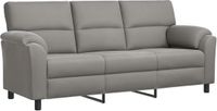 vidaXL Bank Lichtgrijs 214 x 85 x 93 cm fluweel