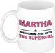 Bellatio Decorations naam cadeau mok - Martha - Woman Myth Supergirl - koffiemok - 300 ml - collega - moederdag