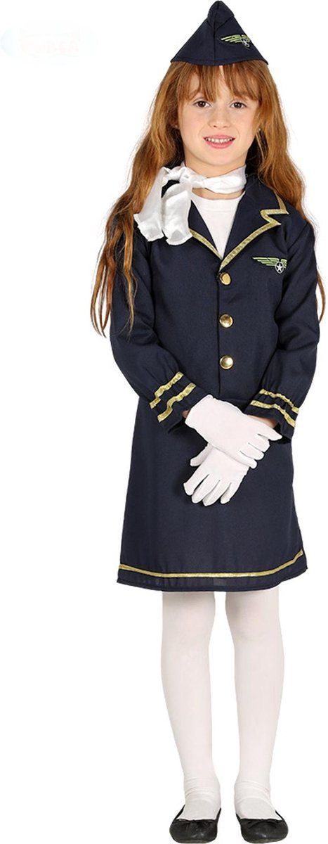 FIESTAS GUIRCA Stewardess Kostuum voor meisjes - Navy - Polyester - 2021