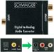 Schwaiger DAC-audioconverter Digitaal Coax Toslink naar Analoog Cinch Adapter Box
