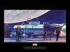 Komar Wandafbeelding | Star Wars Classic RMQ Yavin Hangar | Kinderkamer, jeugdkamer, decoratie, kunstdruk | zonder lijst | WB166-40x30 | Maat: 40 x 30 cm