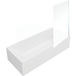 Vitra Neon baignoire rectangulaire 170x75cm + paroi de douche droite Aurys Mist 1 Chrome + vidage Chrome