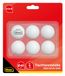 Idena 7440022 tafeltennisballen, 6 stuks wit, diameter: 40 mm - voldoet aan de ITTF-wedstrijdrichtlijnen - 3-sterrenkwaliteit - voor club-, vrijetijds- en amateursporters