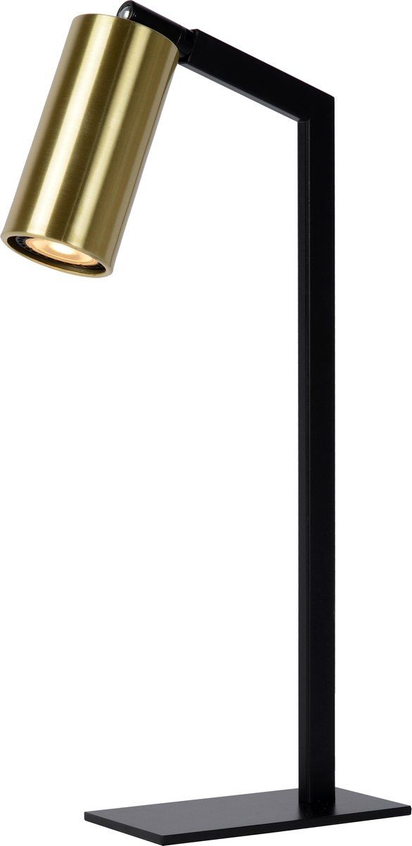 Lucide SYBIL Tafellamp - Zwart - Staal - Goud