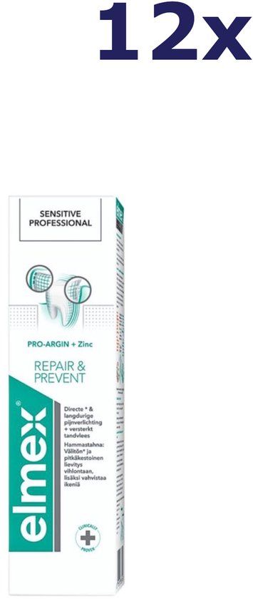 Elmex Tandpasta Sensitive Professional Gum Care - 12 x 75 ml - Voordeelverpakking