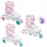 RAVEN Rosi 3-in-1 verstelbare rolschaatsen maat 28-32 met LED wielen