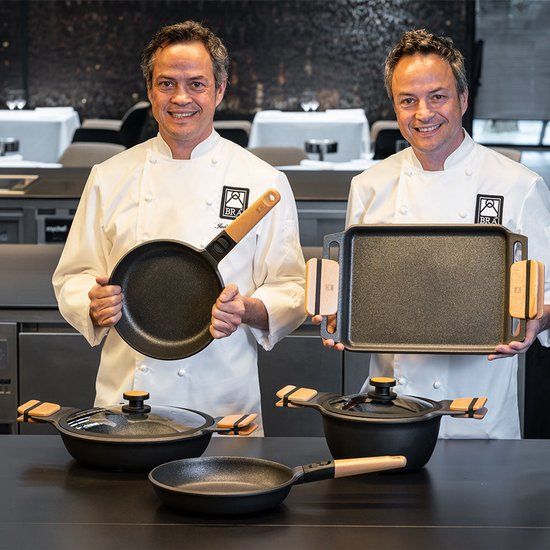 BRA Market - Braadpan - 24 cm - Gegoten aluminium - Zwart - Inductie