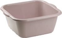 Plasticforte teiltje/afwasbak - Set van 2x stuks - vierkant - kunststof - 3 liter - 25 x 23 x 11 cm - Taupe