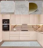 Tadi & Imperio1979 Vinyltapijt, glad, beige, cement-effect, gemakkelijk te reinigen, 65 x 360 cm, beige