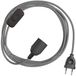 Creative Cables Snakebis Zig-zag E27 Kit de câble avec douille. Cordon zigzag en tissu et prise à deux broches 3 m argent
