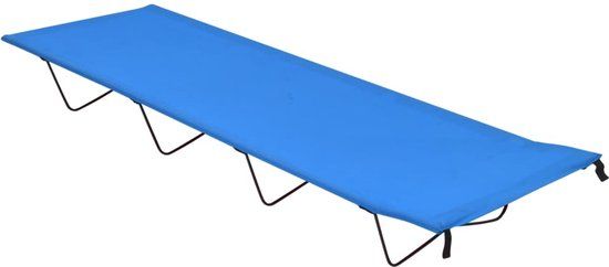 vidaXL Campingbed Blauw Oxford Stof en Staal 180x60x19 cm