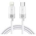 Lito Câble de Données et de Charge USB-C - Lightning Lito LD07, 27W, 1m, Blanc