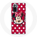 Maniacase Etui voor Xiaomi Redmi Note 10 Pro Minnie Mouse Cartoon Red