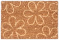 Merkloos Relaxdays Deurmat Kokos Bloemen 40 x 60 cm