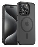 UNBREAKcable Magnetisch hoesje voor iPhone 15 Pro Max, compatibel met MagSafe, volledige camerabescherming, ingebouwde magnetische ring, valbescherming, schokbestendig, dun telefoonhoesje (zwart)