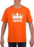Bellatio Decorations Shoppartners Bv Oranje Koningsdag Queen shirt met kroon meisjes 134/140