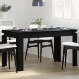 vidaXL Eettafel Zwart eiken 140 x 74,5 x 76 cm Bewerkt hout