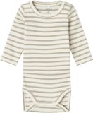 NAME IT NBNBANI LS BODY NOOS Romper Unisex Lange mouw Effen 57% biologisch katoen / 38% modal / 5% elastaan Pure Cashmere Maat 56