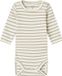 NAME IT NBNBANI LS BODY NOOS Romper Unisex Lange mouw Effen 57% biologisch katoen / 38% modal / 5% elastaan Pure Cashmere Maat 56