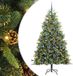 vidaXL Kunstmatige Scharnierende Kerstboom met Kegels Groen 210 cm