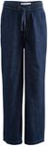 Next - Dames - Zwangerschapsjeans van een linnenmix met wijde pijpen en trekkoord - Blauw