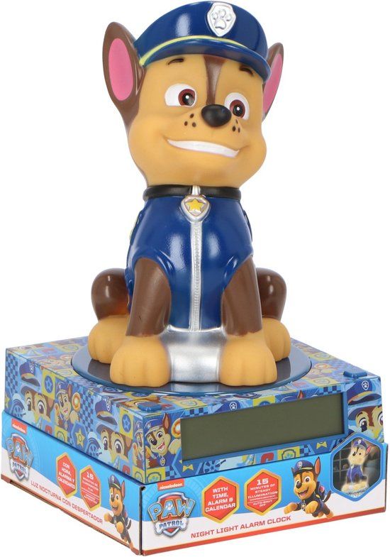 4KidsOnly Paw Patrol 3D Wekker met nachtlampje en geluiden