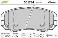 Valeo Set van 4 Remblokken Essential 301744, Vooras