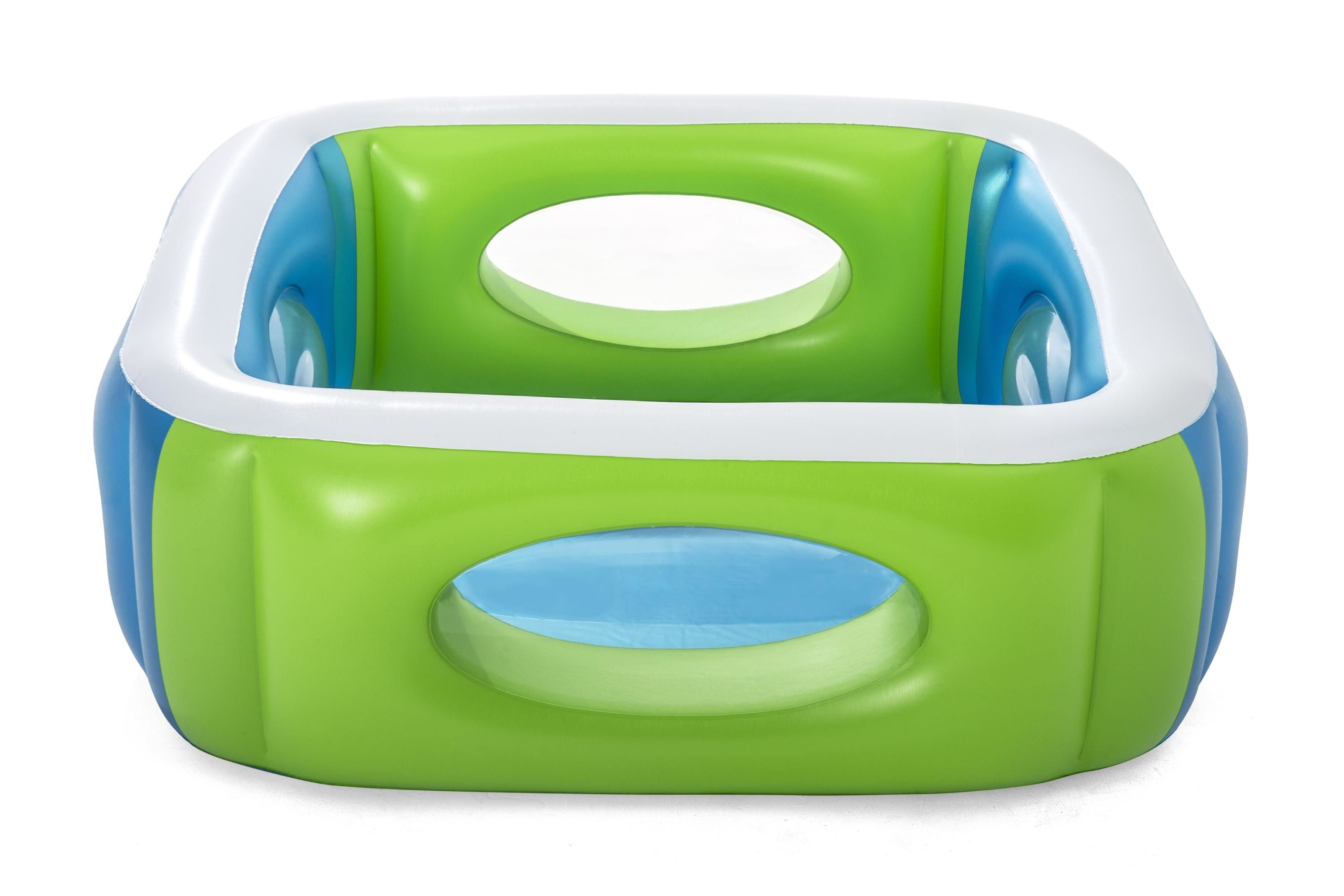 Bestway Family Square Pool Window 168 - Multicolored Vinyl Pool for Kids