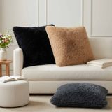 vidaXL Kussensloop 2 pcs HEERLEN Zwart 65 x 65 cm PV Fleece