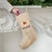 Chaussette de Noël en jute à imprimer