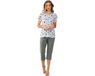 Pastunette Pyjama Green Breeze - Bio Katoen - Wit/Groen - Maat 38