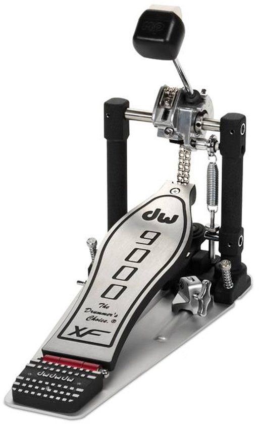 Drum DW 9000 Serie XF Extended Footboard Enkel Bassdrumpedaal met Tas