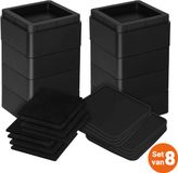 JustValue Verstelbare Meubelverhoger set - Zwart