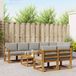 vidaXL - Salon d'angle - Acacia bois - Naturel et gris clair