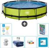 EXIT Toys EXIT Rond Lime Frame Zwembad - 360 x 76 cm - Inclusief Pomp