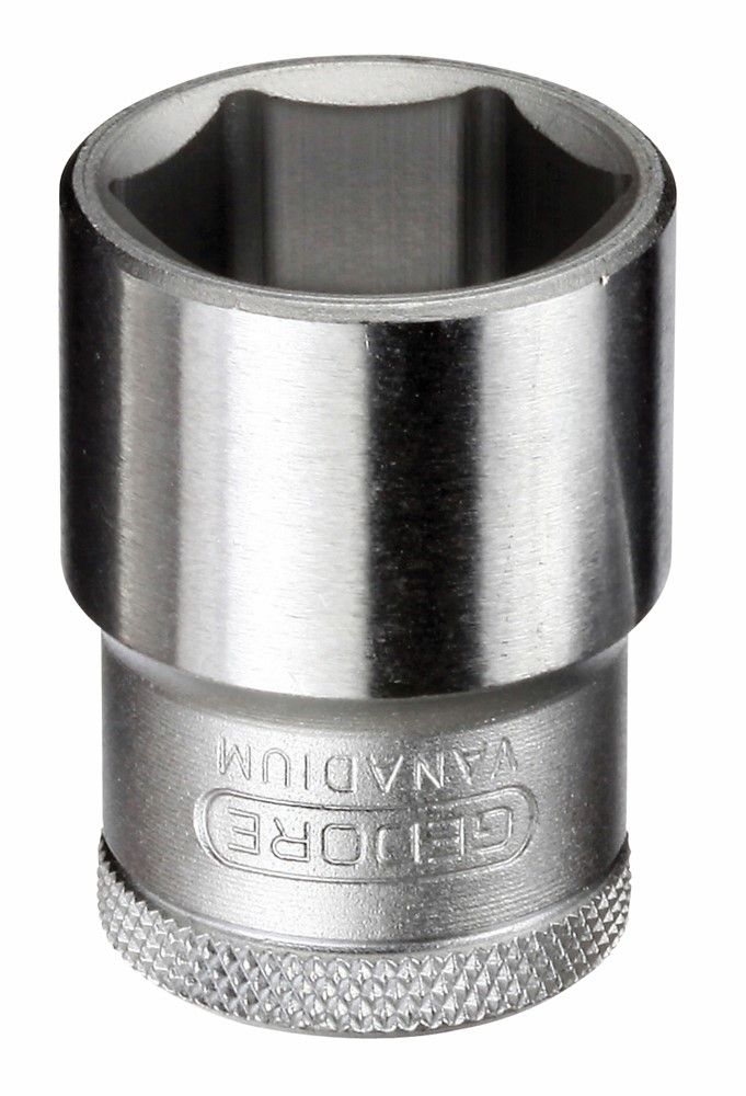 GEDORE Steeksleutelinzetstuk, moeren, 1/2'' 12,5 mm aandrijving, 6-kant, 10 mm breedte, gereedschap, 19 10, verchroomd staal