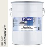 Ruwol Peinture béton Blanc cassé (RAL 9010) 20 litres
