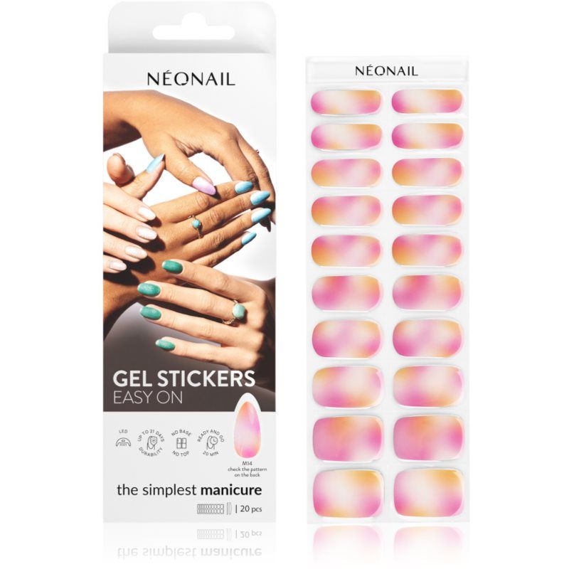 NeoNail NÉONAIL Gel Stickers Easy On - UV Gel Strips - Nagelgellakstrips - Gelnagellakstrips – Nagellakstickers – Uitgeharde Gelnagelstrips – Zelfklevende gelnagellakstickers - M14