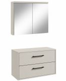 Badplaats Wastafelkast Florence 80 x 46 cm - Beige - met Spiegelkast