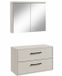 Badplaats Wastafelkast Florence 80 x 46 cm - Beige - met Spiegelkast