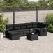 Maison Exclusive - Salon de jardin 8 pièces avec coussins, rotin synthétique noir
