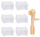 Bobines de fil à broder, lot de 120 pièces, avec enrouleur, en plastique, de couleur blanche, pour fil à broder