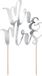 Merkloos Bruidstaart decoratie topper Mr & Mrs zilver 25 cm