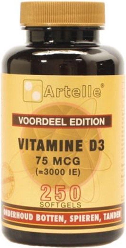Artelle Vitamine D3 75 Mcg 3000IE - 250 Softgels