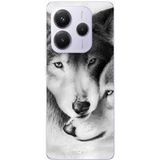 Maniacase Housse de protection Xiaomi Redmi Note 14 5G Le loup et la louve Animal noir et blanc