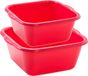 Forte Plastics teiltjes multifunctioneel kunststof rood - 2 formaten - 6 en 10 liter