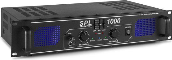 Skytec SPL 1000 - Stereo Versterker - 2 x 500W - Zwart