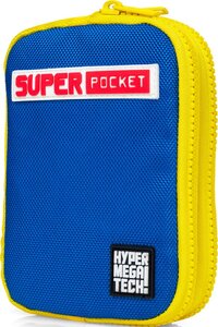 Super Pocket handheld beschermhoes - met opbergruimte - blauw/geel